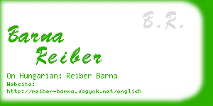 barna reiber business card